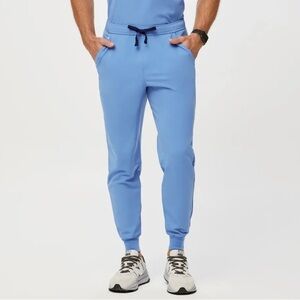BUNDLE Figs Men’s Tansen Jogger Scrub Pants in ceil blue size medium short M/S